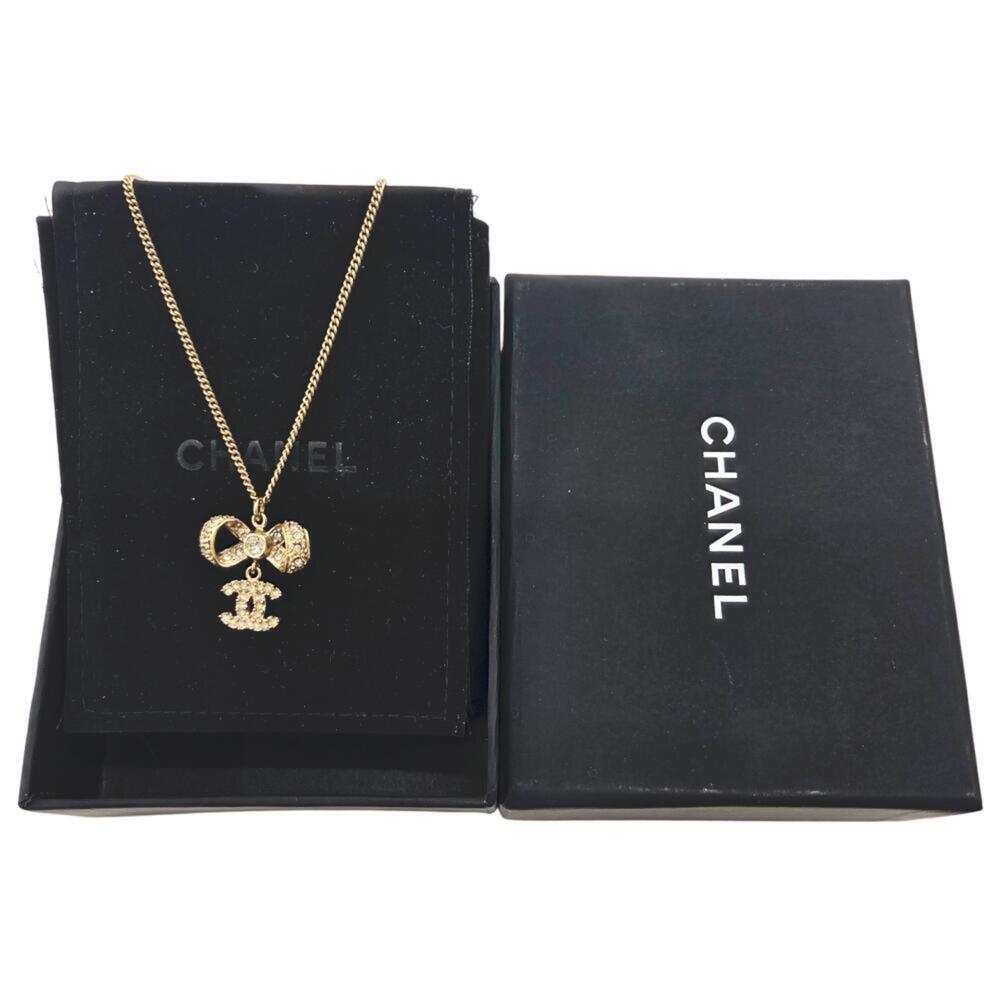 CHANEL Authentic Gold Logo Necklace - Picture 8 of 8